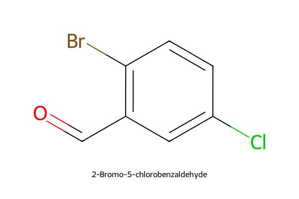 2-Bromo-5-chlorobenzaldehyde chemical structure, CAS 174265-12-4