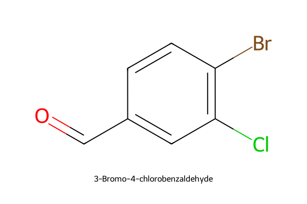 3-Bromo-4-chlorobenzaldehyde chemical structure, CAS 86265-88-5